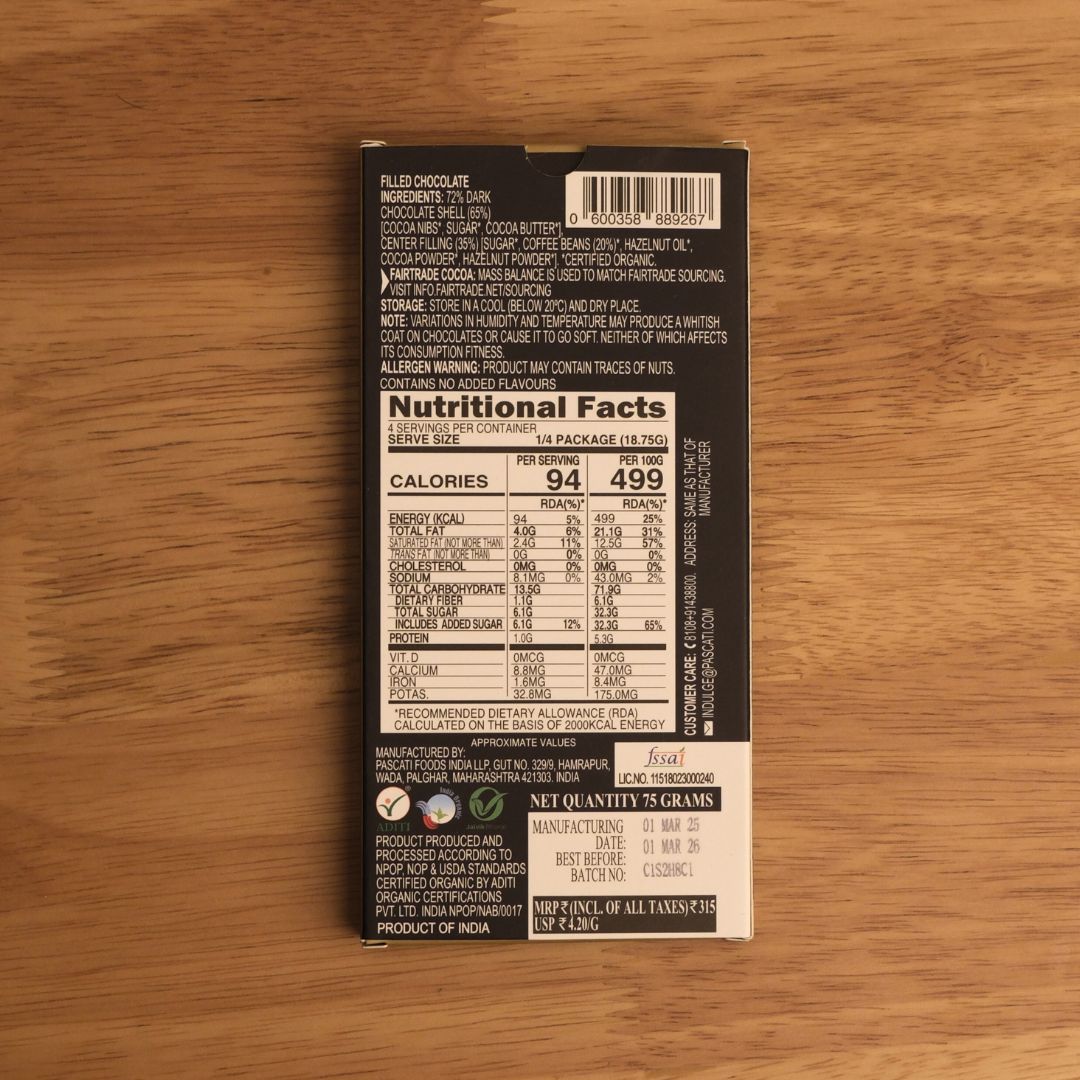 Pascati Espresso Dark Chocolate