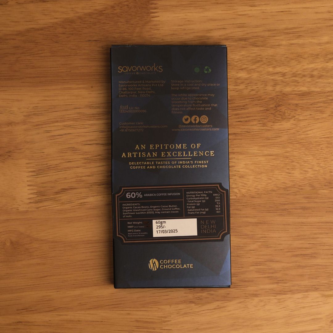 Savorworks 60% Dark Chocolate with Arabica Coffee