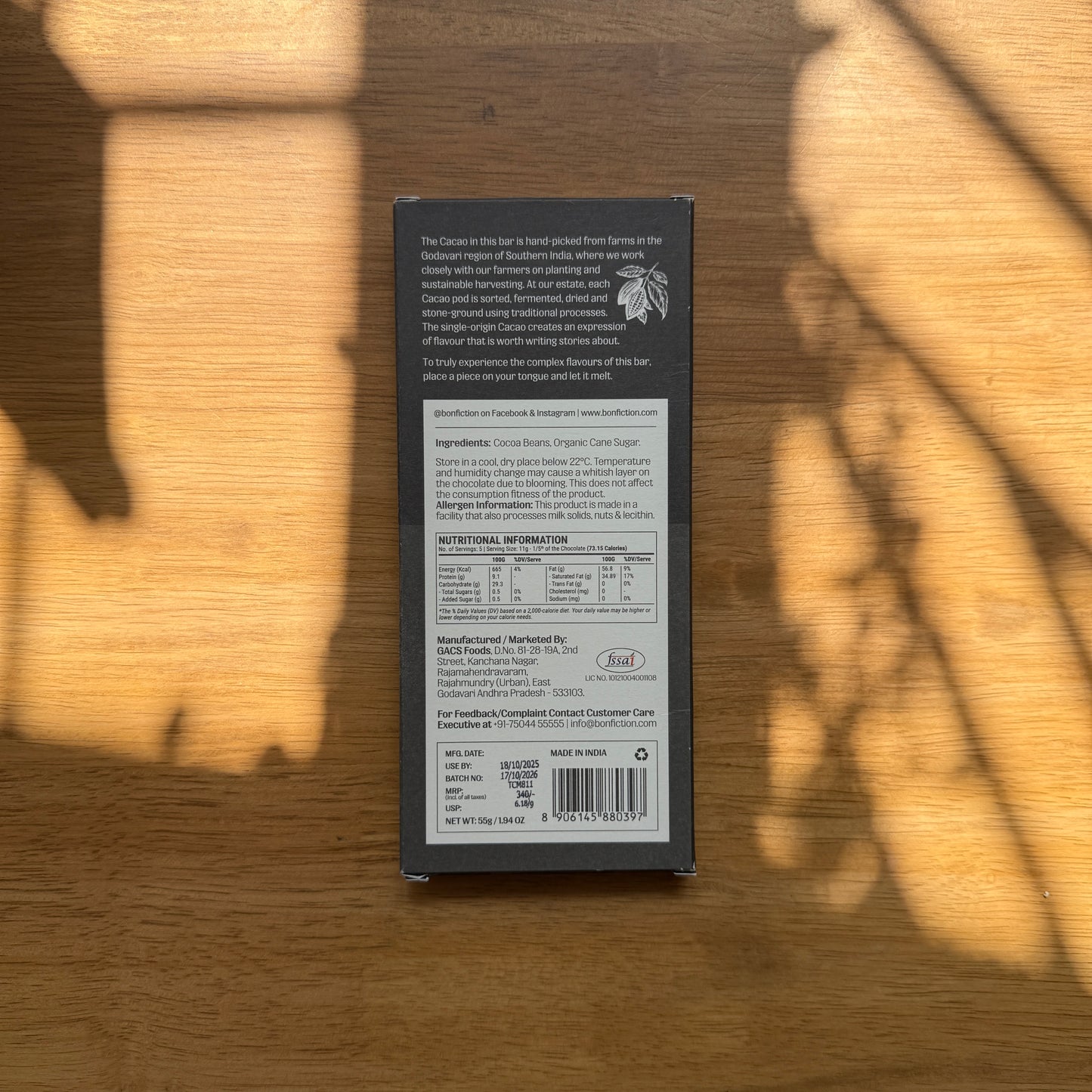 Bon Fiction 99% Dark Chocolate