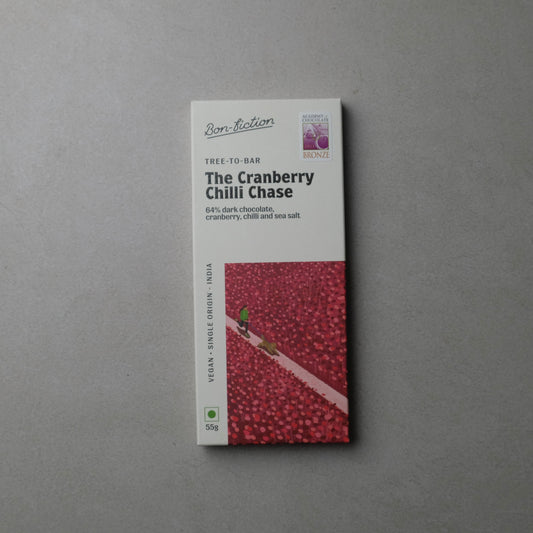 Bon Fiction 64% Dark Chocolate with Cranberry and Chilli