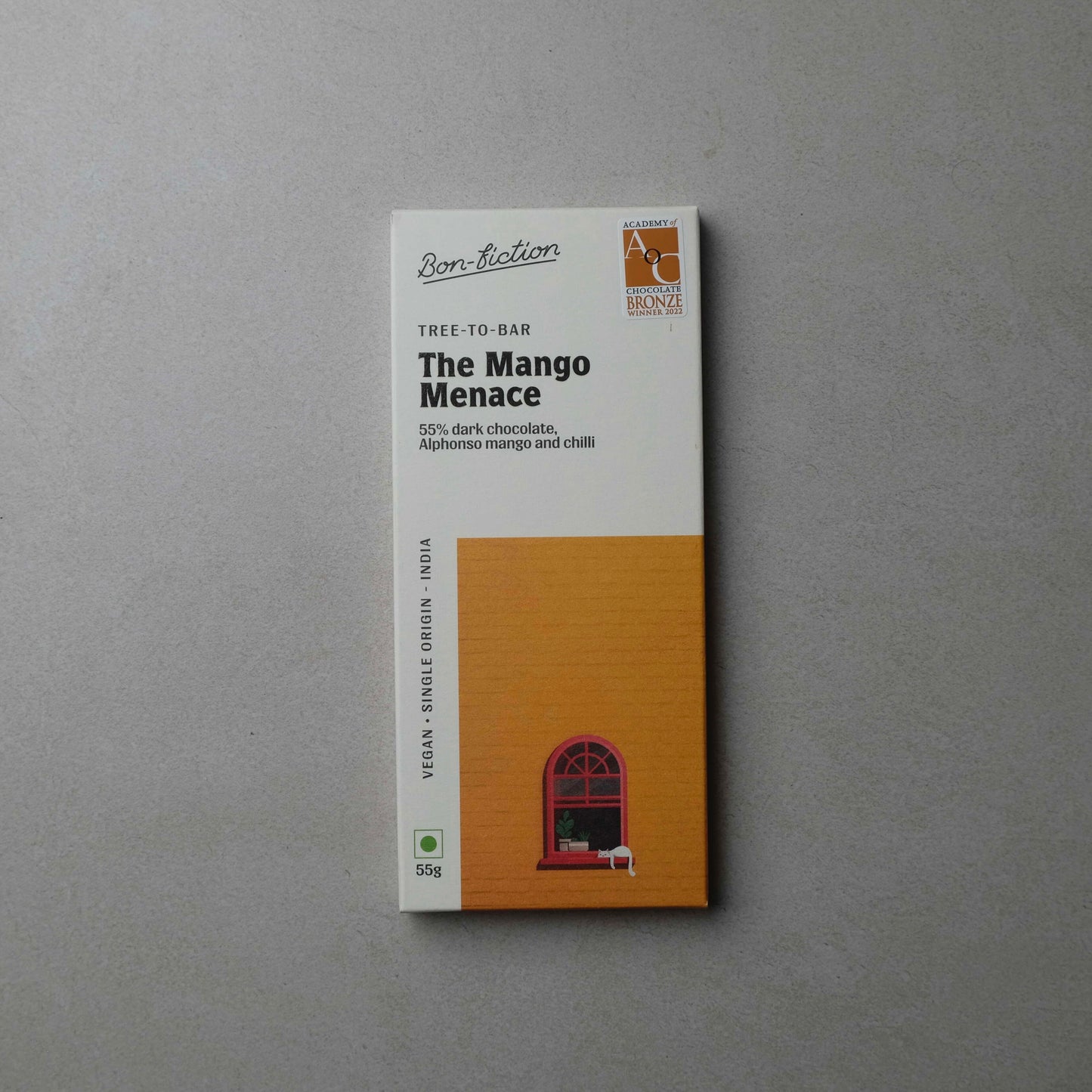 Bon Fiction 55% Dark Chocolate with Alphonso Mango Chilli