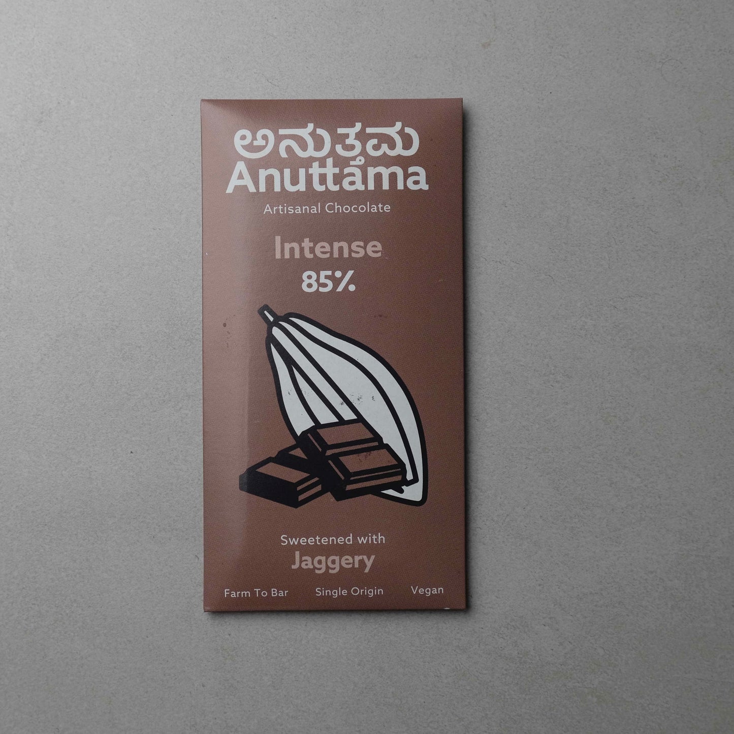 Anuttama 85% Dark Chocolate with Jaggery