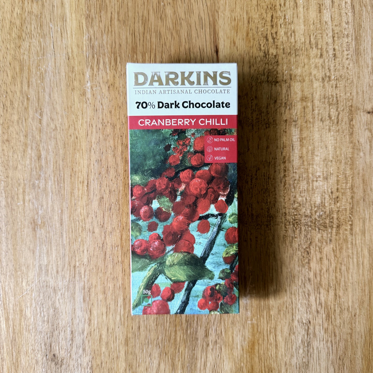 Darkins 70% Dark Chocolate with Cranberry and Chilli