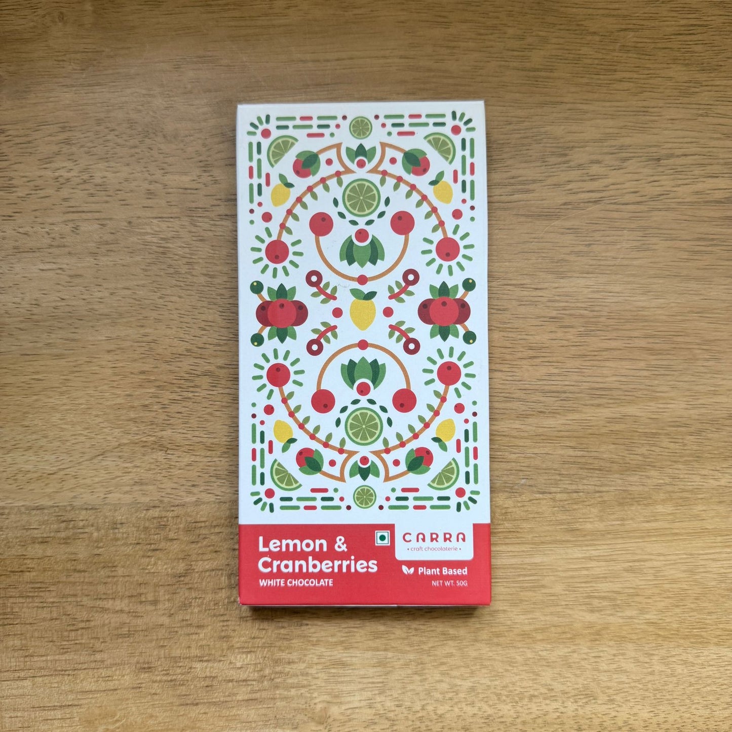 CARRA Lemon & Cranberries in Vegan White Chocolate